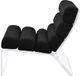 Coaster® Serreta Boucle Black/Clear Upholstered Armless Accent Chair-3