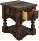 International Furniture Direct Dutton Brown 1-Drawer Chairside Table-0