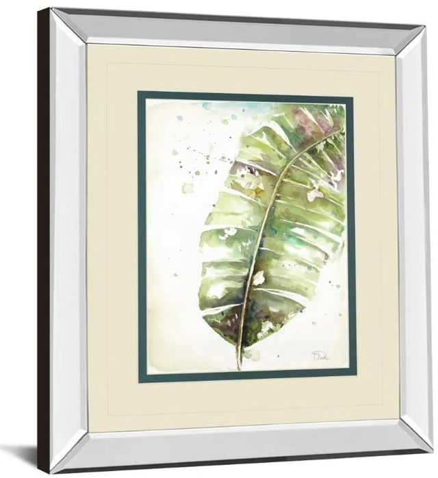 Classy Art Watercolor Plantain Leaves Il by Patricia Pinto Mirror Framed Wall Art-1