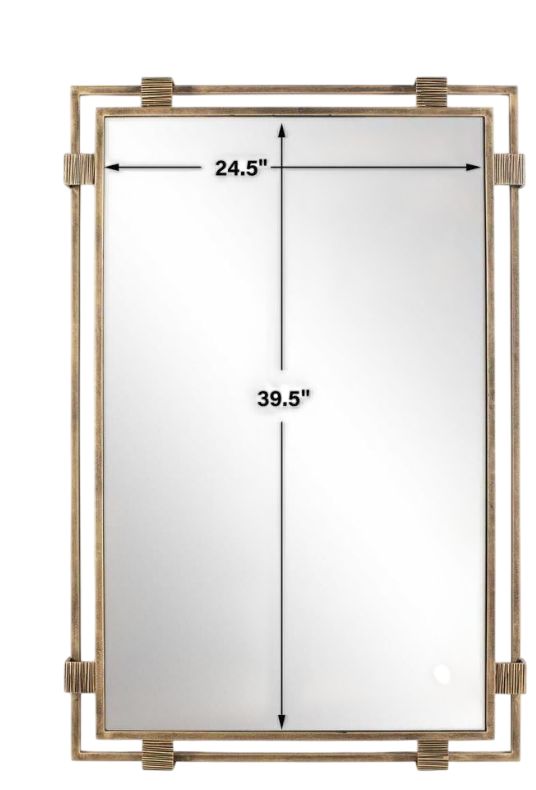 Uttermost® Elsher Antiqued Gold Mirror-3