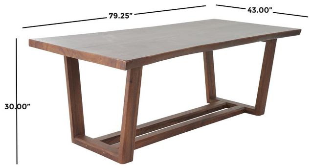 Deco Marche Brown 79'' Live Edge Dining Table-2