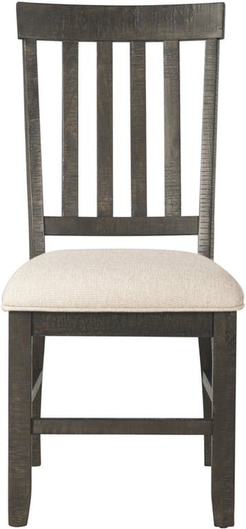 Elements International Stone Cream/Smokey Dark Ash Dining Chair-1