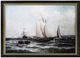 A & B Home Black/White Newport Mansions New York Harbor Canvas-0