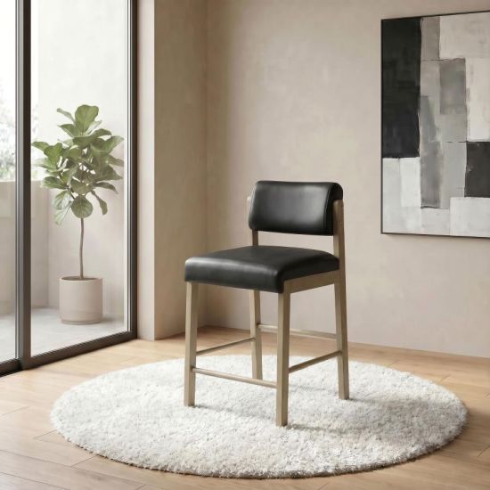 Coaster® Kehoe 2-Piece Black/Natural Oak Counter Stool Set-1