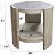 ACME Furniture Kasa Gray End Table with Champagne Base-2