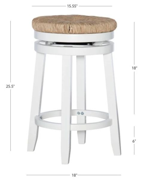 Powell® Maya White Counter Stool-2