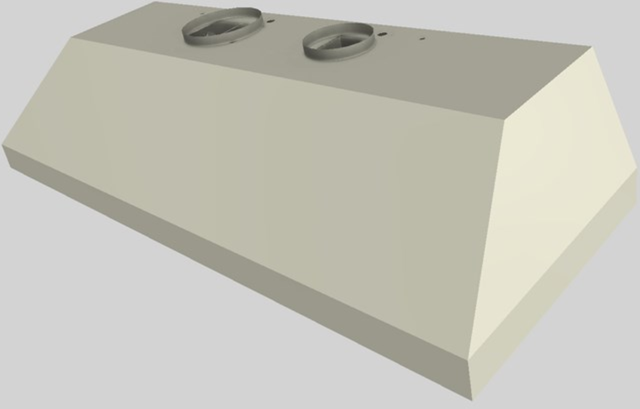 Vent-A-Hood® 60" Biscuit Wall Mounted Liner Insert-4