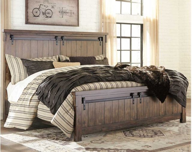 Signature Design by Ashley® Lakeleigh Dark Brown King Panel Bed-1