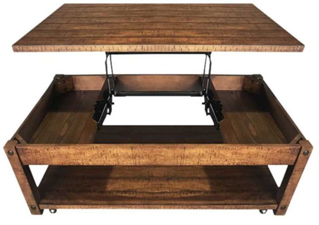 American Wholesale Furniture Woodsman Medium Walnut Lift Top Cocktail Table-1
