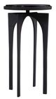 Bassett Mirror Moore Cast Glass Top Accent Table with Matte Black Base-2
