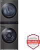LG Black Steel 4.5 Cu. Ft. Washer, 7.4 Cu. Ft. Dryer Gas Laundry Center-1
