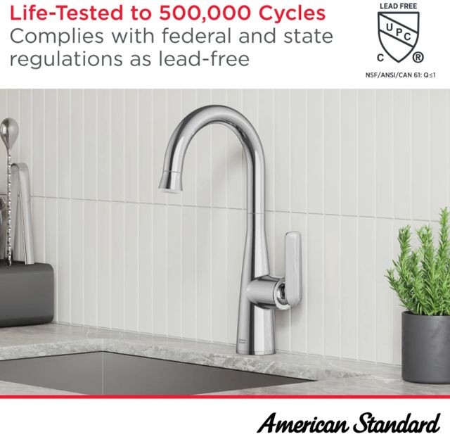 American Standard Renate Matte Black Single-Handle Pull-Down Dual Spray Kitchen Faucet-2