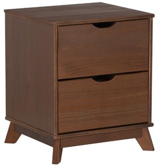 Powell® Portix Walnut 2-Drawer Nightstand