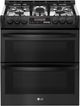 LG 29.88” Matte Black Stainless Steel Slide In Gas Double Oven Range-0
