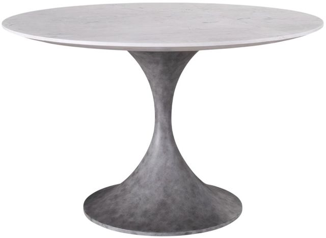 Universal Explore Home™ Coastal Living Outdoor Santa Cruz Gray/White Concrete/Marble Dining Table-0