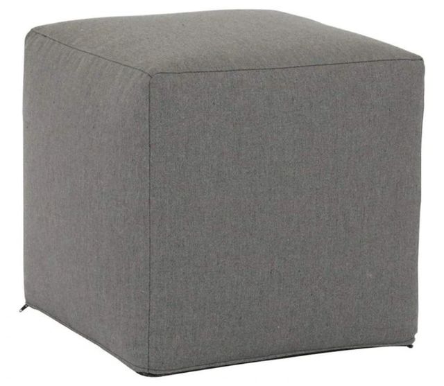 Sunset West Bazaar Heritage Granite Sunbrella 18'' Cube Outdoor Pouf -0