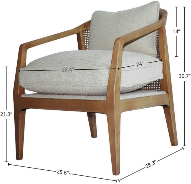 LH Home Rosa Sand Boucle Club Chair-1