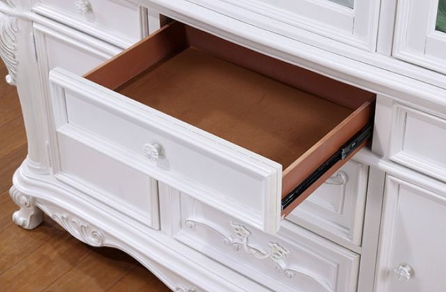 Furniture of America® Manzanita White Hutch and Buffet-1