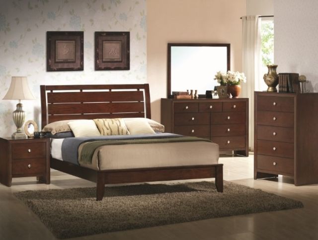 Crown Mark Evan Brown Queen Panel Bed-1