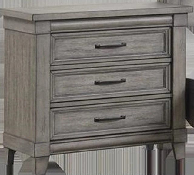 Bernards Hartford Gray Nightstand-0