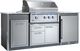 XO Pro-Grade Luxury Designer 36" Gray Outdoor Kitchen Island -0