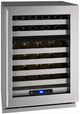 U-Line® 5 Class Stainless Steel 24" Dual Zone Wine Refrigerator-0