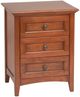 Whittier Wood® Furniture McKenzie Glazed Antique Cherry 3-Drawer Nightstand-0