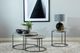 Coaster® Lainey Grey Faux Marble End Table with Gunmetal Base-2