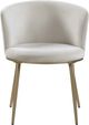Meridian Furniture Skylar Cream/Gold Velvet Dining Chair-1