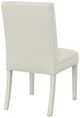 Fairfield® Customizable Entree Dining Straight Short Back Dining Chair with Linen Legs and Buttons-3