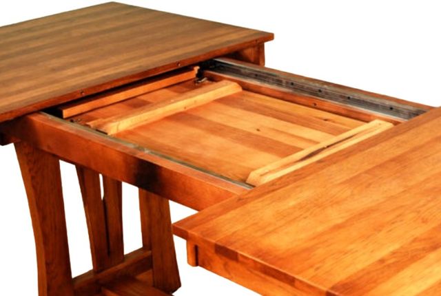 A-America® Cattail Bungalow Amber Trestle Dining Table-1
