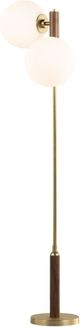 Four Hands Colome Aged Brass/Natural Walnut Floor Lamp-3
