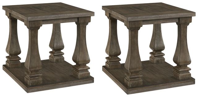 Signature Design by Ashley® Johnelle 2-Piece Weathered Gray End Table Set-0