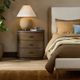Four Hands Tovae Honed Coffee Marble/Stained Saddle Brown Sungkai Nightstand-1