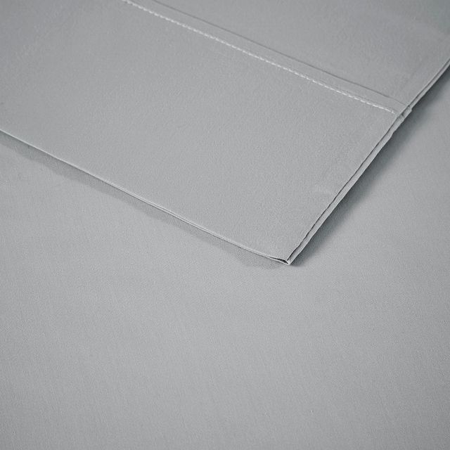 Olliix by Madison Park Grey 2 Pack of Standard 1500 Thread Count Cotton Rich Pillow Case-1