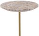 Dovetail Furniture Rune Beige Side Table with Brass Base-1