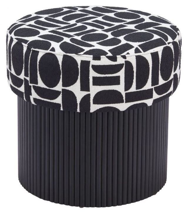 Zuo® Modern Boto Black/White Storage Ottoman-1