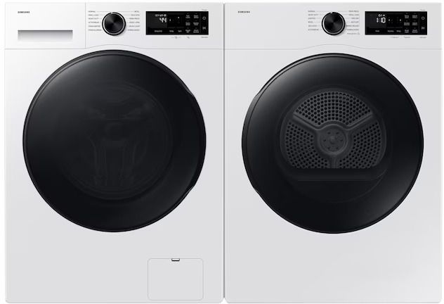 Samsung 5000 Series White Front Load Washer & Electric Dryer Laundry Pair-0