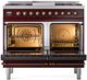Ilve® Nostalgie II Series 40" Burgundy Pro Style Dual Fuel Range-1