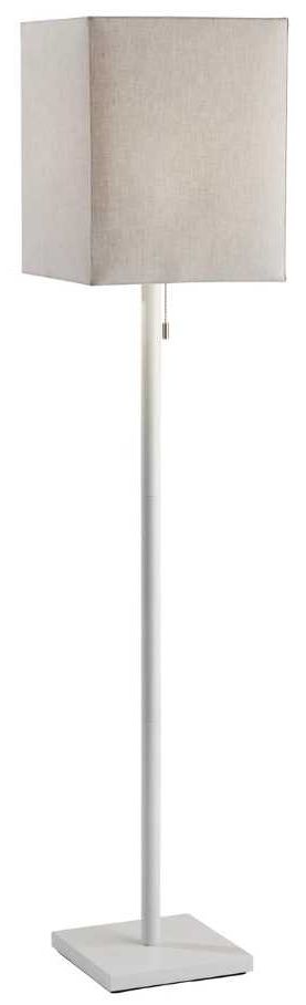 Adesso® Estelle Matte White Floor Lamp-0