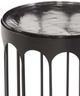 Bassett Mirror Hartley Cast Glass Accent Table with Matte Black Base-2