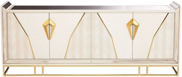 Michael Amini® Carmela Shimmer Ivory Console Table-2