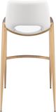Zuo Modern Desi White & Gold Barstool Chair-3