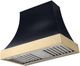 AGA Cascade 36" Gloss Black Wall Mounted Range Hood  with Polished Brass Trim-0