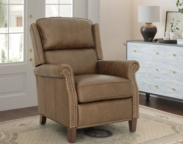 BarcaLounger® Shasta Oasis Walnut Leather Manual Recliner-2