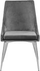 Meridian Furniture Karina Gray/Chrome Velvet Dining Chair-1