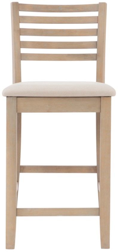 Linon Torino Gray Wash Ladder Back Counter Stool-3