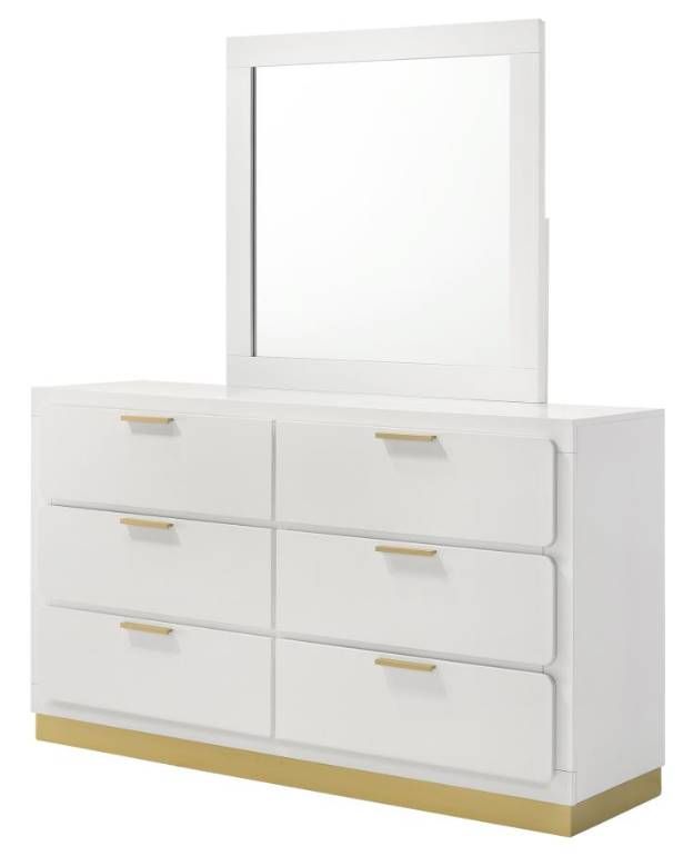 Coaster® Caraway White Dresser and Mirror-2