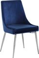 Meridian Furniture Karina Navy/Chrome Velvet Dining Chair-0