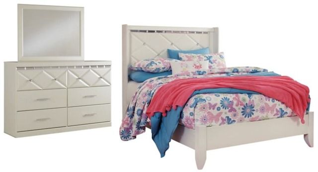 Signature Design by Ashley® Dreamur 3-Piece Champagne Full Panel Bed Set-0
